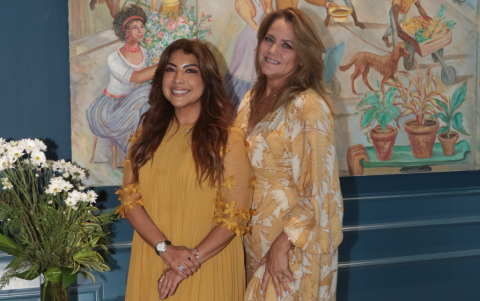 La cumpleañera junto a Noni Gonzenbach.