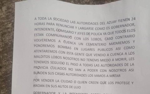 Panfletos con amenazas en Cuenca.