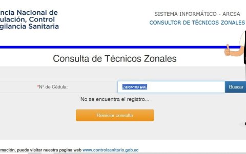 En esta plataforma de Arcsa se consulta si la persona que va a inspeccionar su local es un técnico de la entidad.