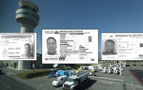 Franco Cedeño Vicente Bienvenido, alias Viche, fue detenido y en su poder se encontró una cédula de Venezuela, otra de Colombia y una tercera de Ecuador