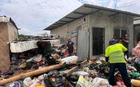 Así lucía el predio con basura.