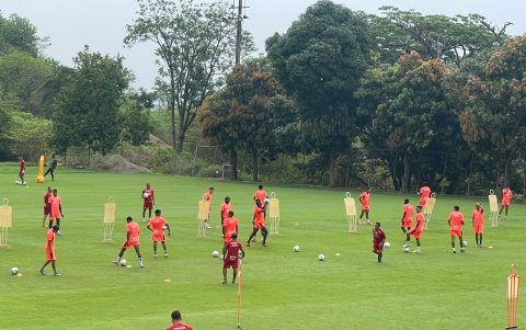 Entrenamiento de Barcelona al mando de César Farías.