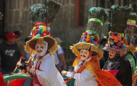 Procesión en honor a San Sebastián en el tradicional Tope de los Santos en Diriamba (Nicaragua).