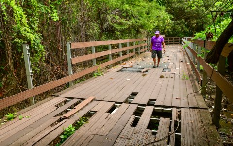 Camineras en mal estado