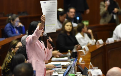 Viviana Veloz increpó a Mario Godoy durante el juicio político.