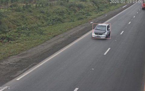 Vehículo identificado por el sistema de videovigilancia.