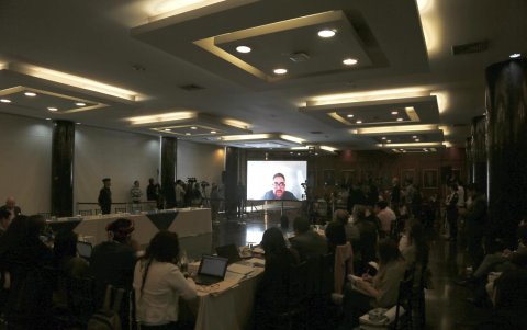 El juez anticorrupción Carlos Serrano compareció ante la Comisión de Fiscalización el 6 de febrero de 2026.