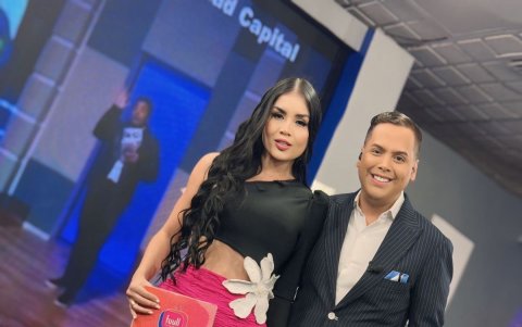 Con su amigo, Dieter Hoffmann.