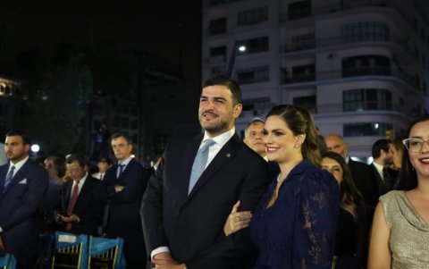 Aquiles Álvarez y su esposa.