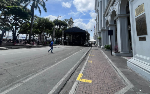 Avenida Malecón cerrada por evento.
