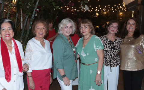 Martha Jurado, Elena Icaza, Rocío Vélez, Mirian de Pazmiño, Flora Solórzano y Carola Kopel.