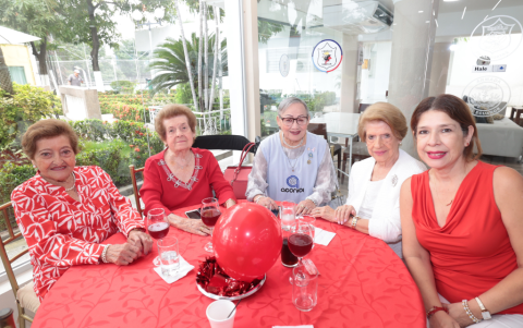 Elena Neira, María Luisa de Janón, Marcela de Neira, María Lola de Villacís y Angelita Villacís.