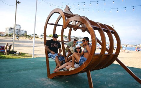 En Salinas también hay alta afluencia de turistas.