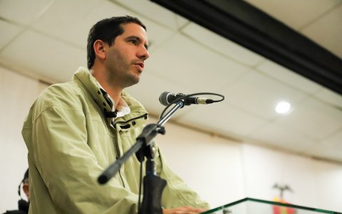 Elena Arias, Carlos Rodríguez y Rolando Lebed.