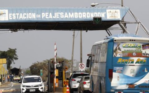 El peaje de Samborondón es una de las 13 estaciones de Guayas administradas por Conorte S.A.