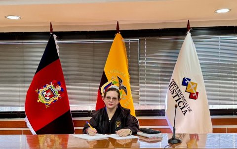 Daniella Camacho, juez de la Corte Nacional de Justicia, es candidata para ser Fiscal General del Estado.