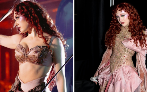 La escena terminó convirtiéndose en una de las postales más comentadas, donde una multitud vestida de rosa acompañó cada momento del concierto.