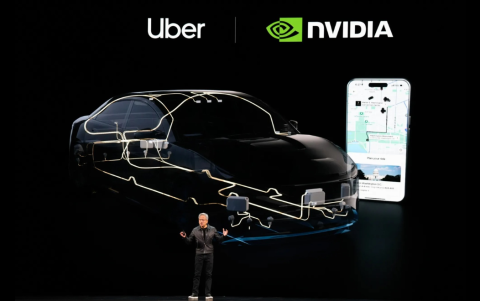 Jensen Huang, fundador y consejero delegado de NVIDIA durante la conferencia de desarrolladores GTC en California.