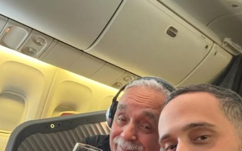 Alejandro Colón y su padre Willie.