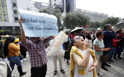 Los simpatizantes no se cansaron de demostrar su apoyo al alcalde de Guayaquil.