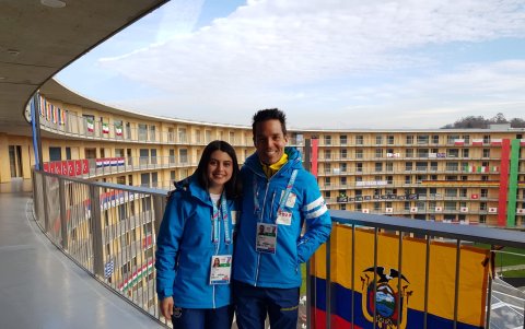 Klaus estuvo junto a Sarah Escobar en los Juegos de Beijing 2022.