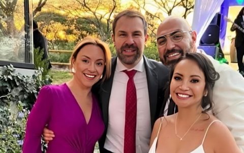 La asambleísta oficialista Mishel Mancheno asistió a la boda del presidente de la Judicatura, Mario Godoy.