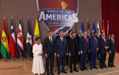 Presidentes latinoamericanos participaron de la cumbre Escudo de las Américas con el mandatario de Estados Unidos, Donald Trump.