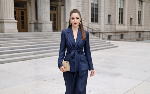 La inteligencia artificial le propone sastrería pero con un giro más estilizado.