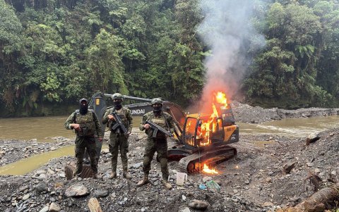 Operaciones contra la minería ilegal en Morona Santiago.