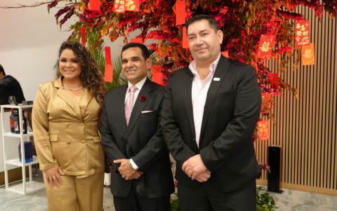 Diana Rosero, Wilson Orellana y José Navarrete.