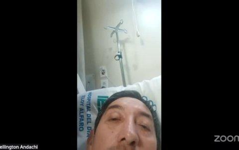 El comisionado Andachi ha aparecido en un cama de hospital en algunas de las sesiones de la Comisión Ciudadana de Selección del concurso para fiscal general.