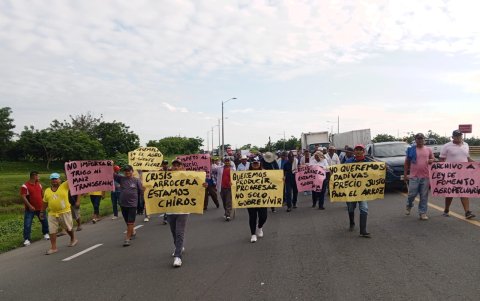 Al menos, seis puestos de comida se instalaron entre la carretera y el balneario improvisado. Comerciantes aseguran que durante el último fin de semana recibieron alrededor de mil visitantes.