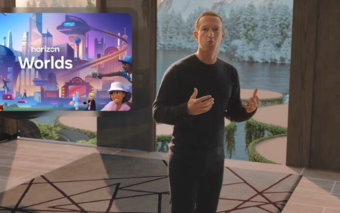 Mark Zuckerberg durante la presentación de 'Horizon Worlds'.