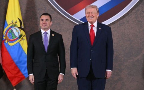 Donald Trump recibió a Daniel Noboa en la cumbre 