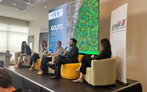 La viceministra de Ambiente, junto a representantes de la empresa privada.