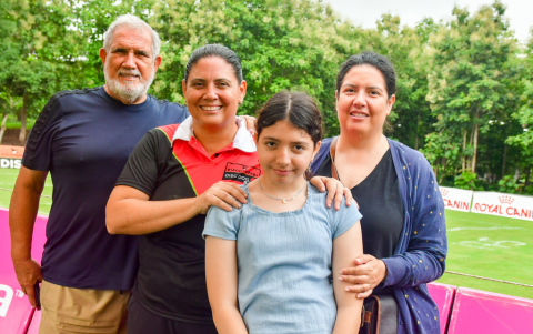 Joaquín Orrantia, Rafaela Orrantia, Lupita Toral y Daniela Orrantia.