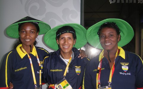 Olímpicos. Seledina (d) en sus primeros Juegos, los de Beijing 2008.