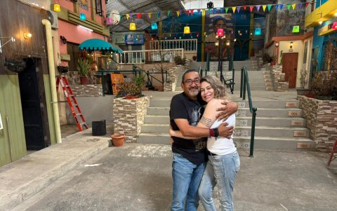 Laura con Andrés Garzón.