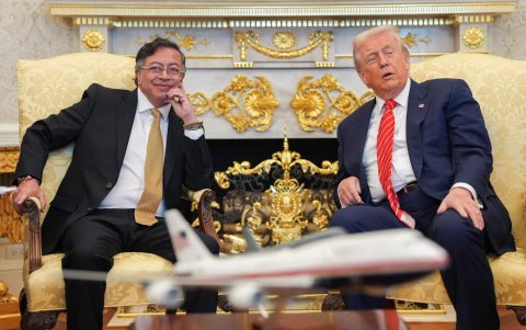 El presidente Donald Trump recibió a Gustavo Petro en la Casa Blanca.