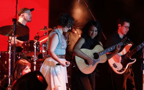 Jenny Villafuerte junto a Diana Rueda.