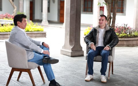 Jorge Yunda es un empresario de medios, en donde ha entrevistado al presidente Daniel Noboa.