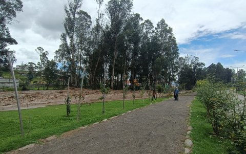 El desbordamiento del río Yanuncay se registró a partir del mediodía de este jueves cuando su caudal bajo con fuerza.
