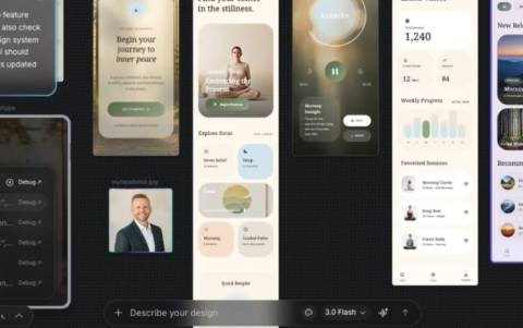 Este lienzo espacial acepta imágenes, código y PRD como semillas creativas.