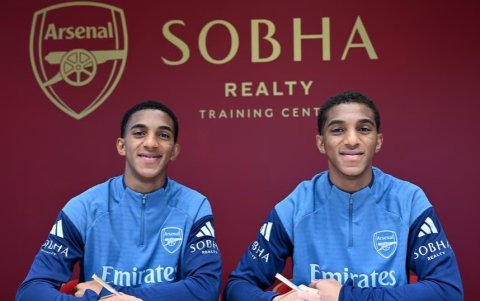 Edwin y Holger Quintero, los gemelos de la cantera de Idv que ya fueron fichados por el Arsenal inglés.