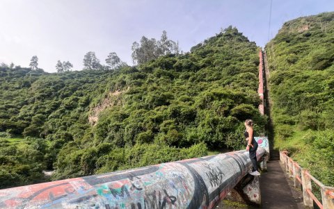 La estructura de las 700 gradas pertenece a un sistema de riego de más de cincuenta años.