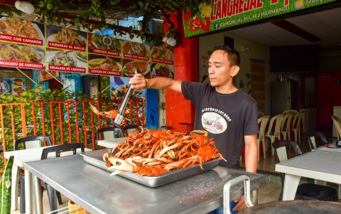 La veda de cangrejos recién terminó y para los cangrejales limitar la atención en la noche por el toque de queda les traerá pérdidas económicas.