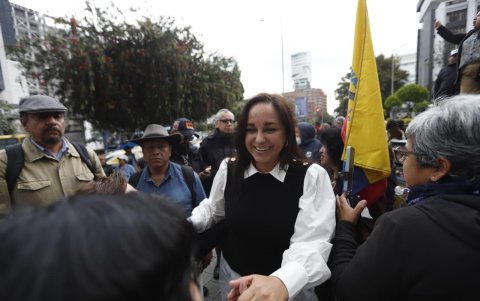 Gabriela Rivadeneira, presidenta de la Revolución Ciudadana.