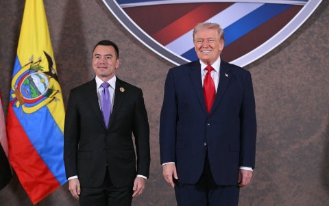 Donald Trump recibió a Daniel Noboa en la cumbre