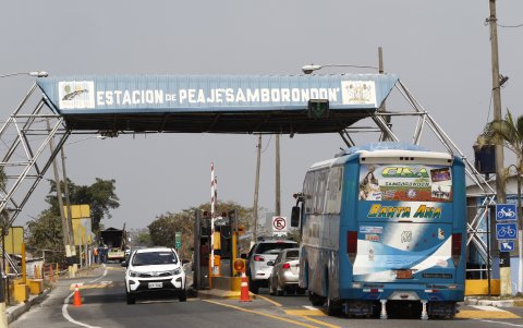 Archivo. El peaje de Samborondón es una de las 13 estaciones de Guayas administradas por Conorte S.A.