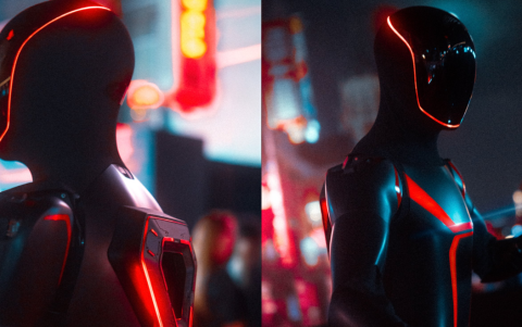 Como parte del estreno de 'Tron: Ares' se modificó el aspecto del Optimus para referenciar la estética del filme.